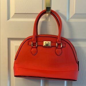 Kelly & Katie deep coral purse